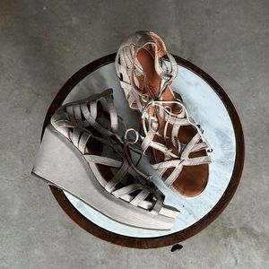 Gentle Souls Sandals Leather Platform Shoe Heels Sz 9